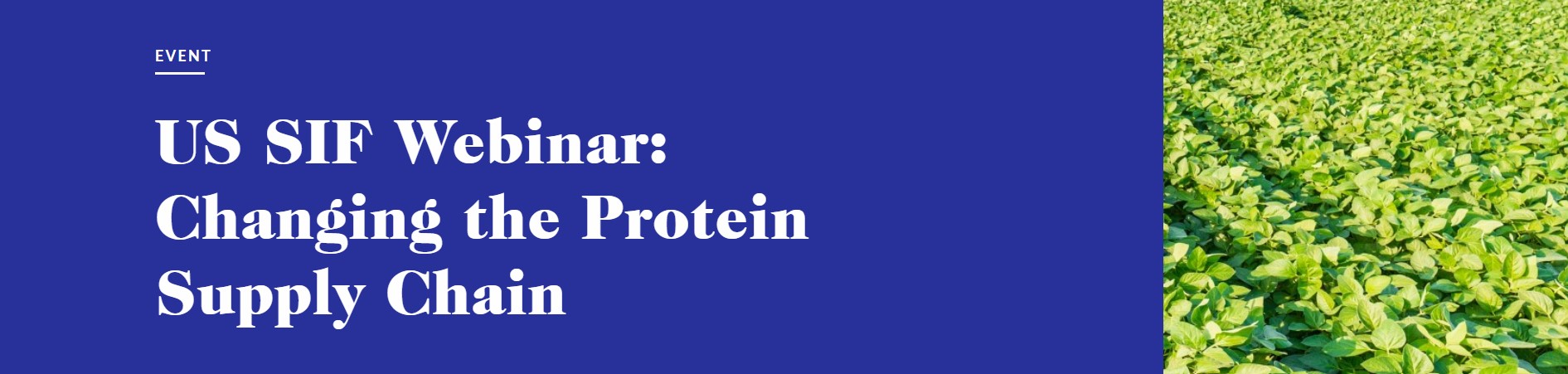 US SIF Webinar: Changing the Protein Supply Chain | Events | Protein Report